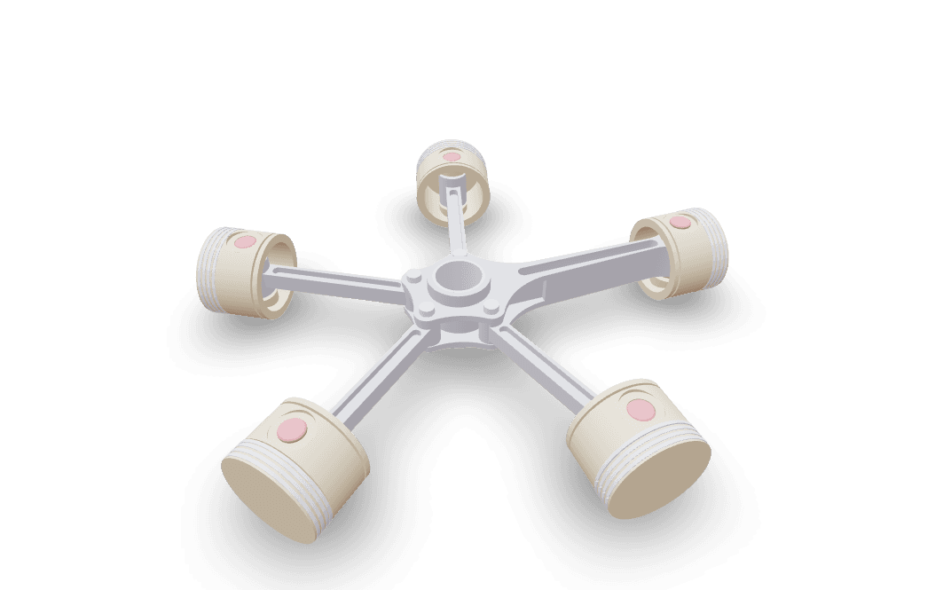 Radial Engine: 2D to 3D Workflow